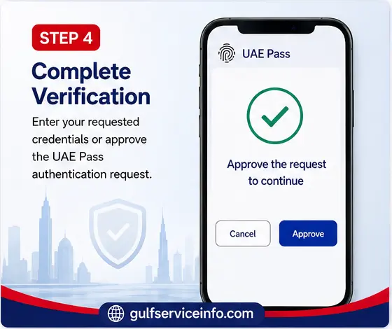 Complete verification to access your RTA Dubai account