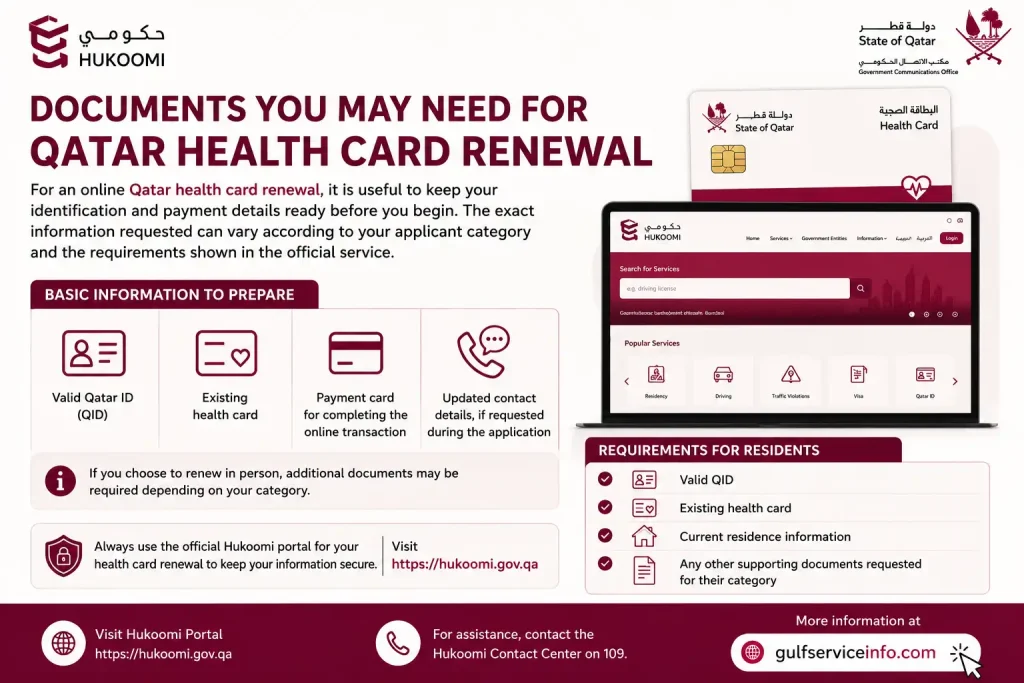 Documents You May Need for Qatar Health Card Renewal – QID, Health Card and Payment Details