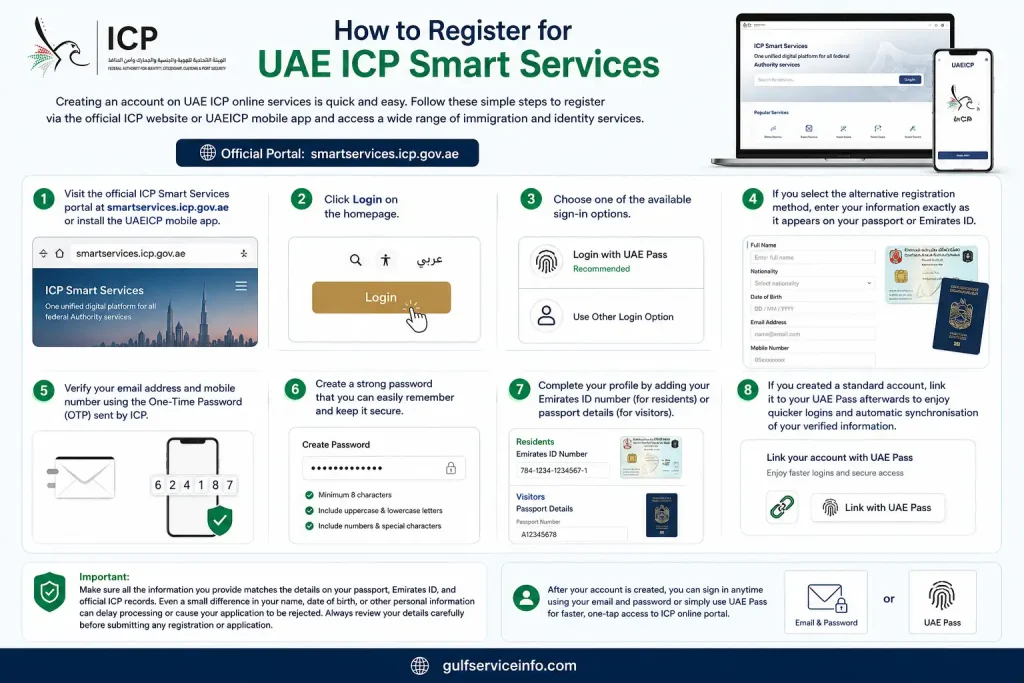 How to register for UAE ICP Smart Services online