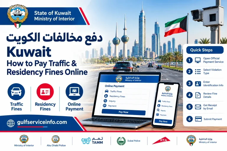 دفع مخالفات Kuwait – Kuwait traffic and residency fines online payment guide with Ministry of Interior portal