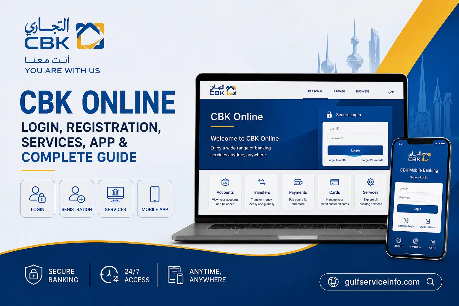 CBK Online login, registration, banking services, mobile app and complete guide