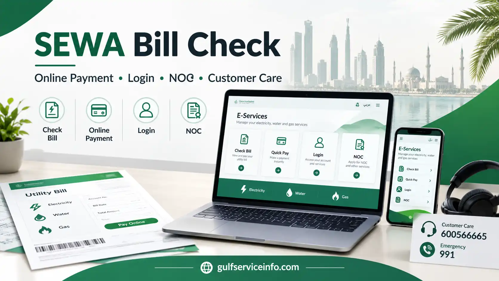 SEWA Bill Check online payment, login, NOC and customer care